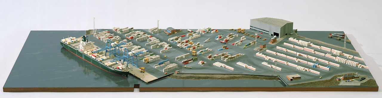 Topographic model, Northfleet Hope container terminal