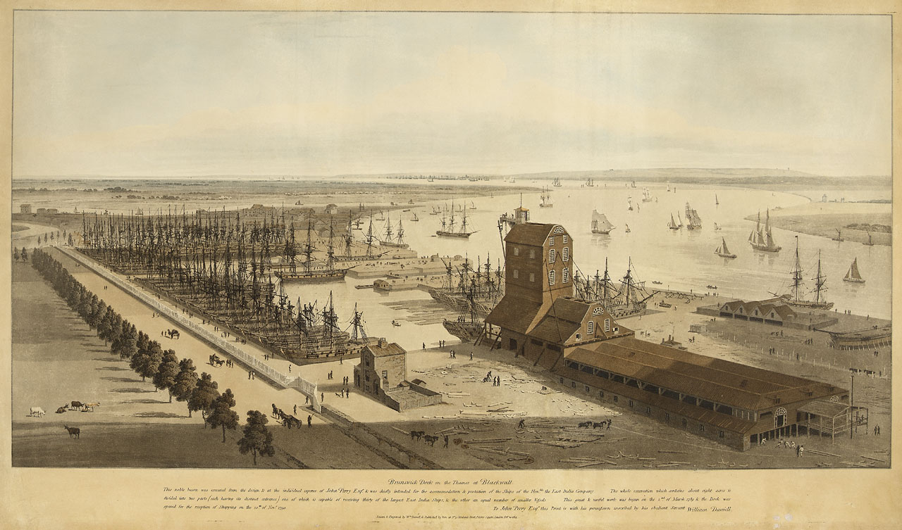 Brunswick Dock on the Thames at Blackwall